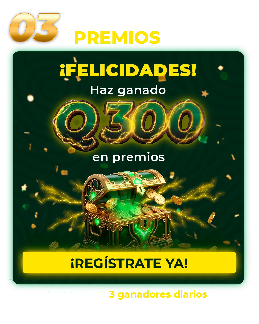 Paso 3: Gana premios — sé uno de los 3 ganadores diarios y canjea tus puntos por dinero real